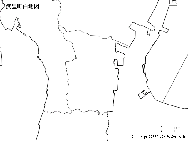 武豊町白地図