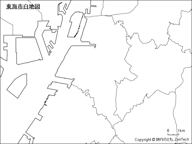東海市白地図