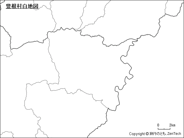 豊根村白地図