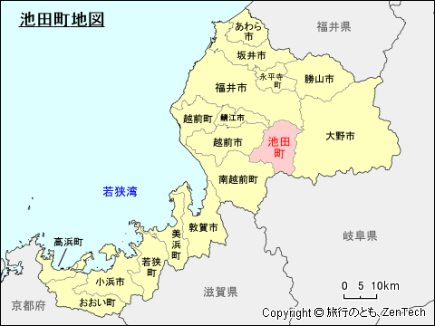 福井県：池田町地図 - 旅行のとも、ZenTech