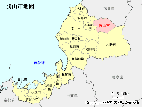 福井県勝山市地図