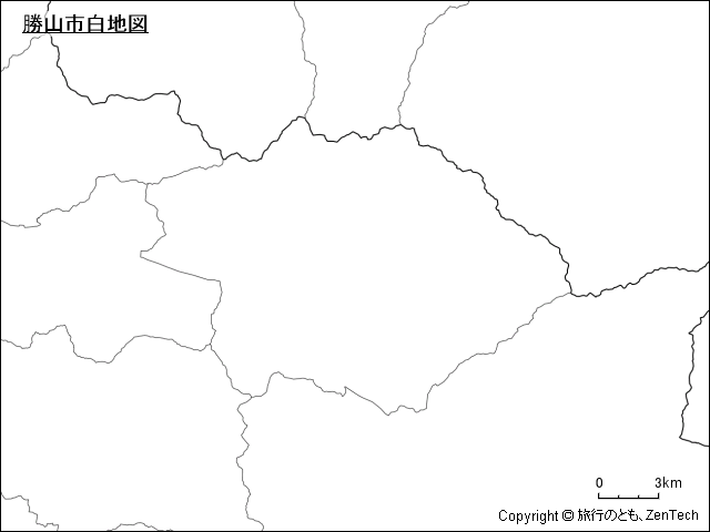勝山市白地図