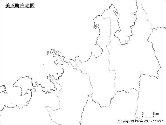 美浜町白地図