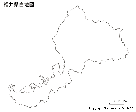 福井県白地図
