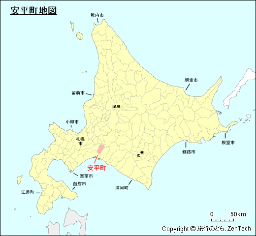 北海道安平町地図