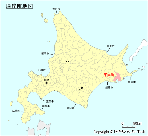 北海道厚岸町地図