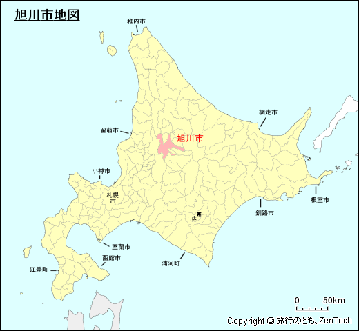 北海道旭川市地図