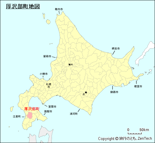 北海道厚沢部町地図