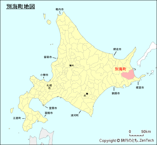 北海道別海町地図