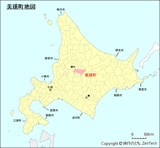 北海道美瑛町地図