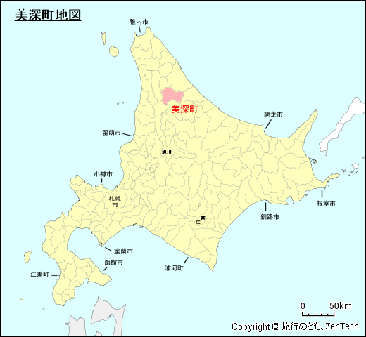 北海道美深町地図