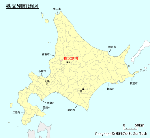 北海道秩父別町地図