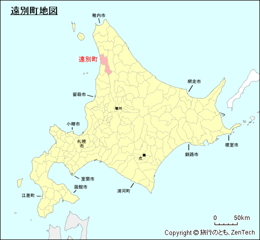 北海道遠別町地図