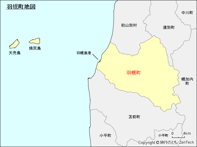 羽幌町地図