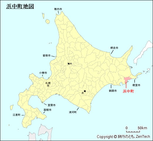北海道浜中町地図