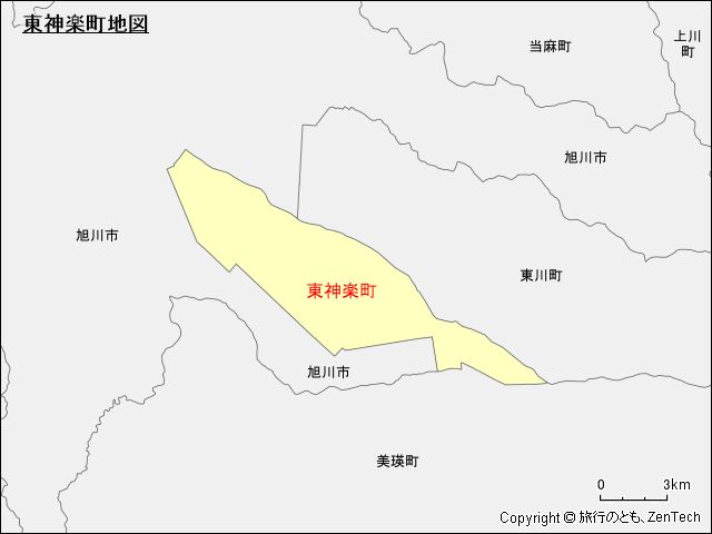 東神楽町地図