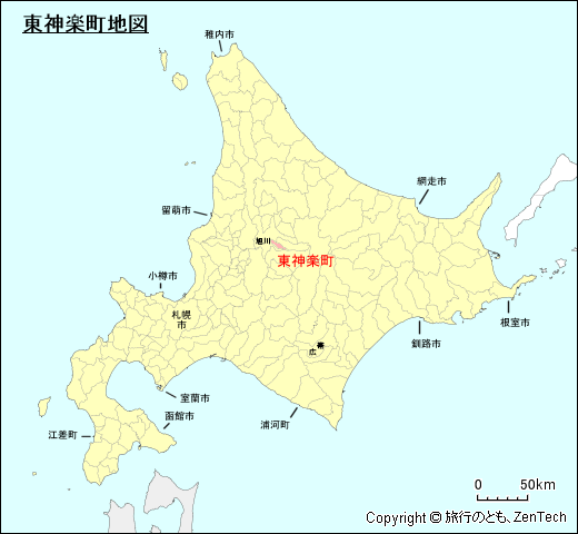 北海道東神楽町地図