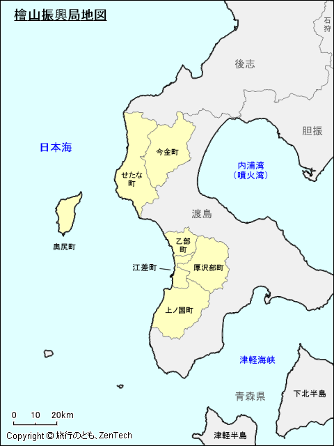 檜山振興局地図
