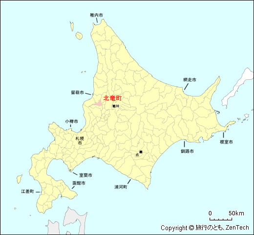 北海道北竜町地図