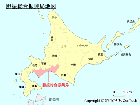 北海道胆振総合振興局地図