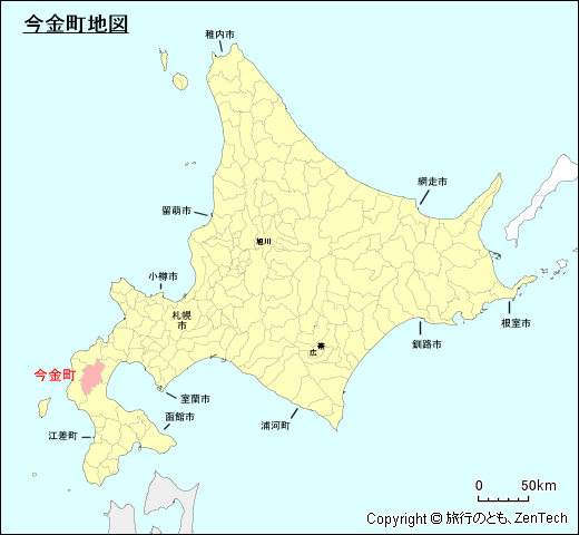 北海道今金町地図