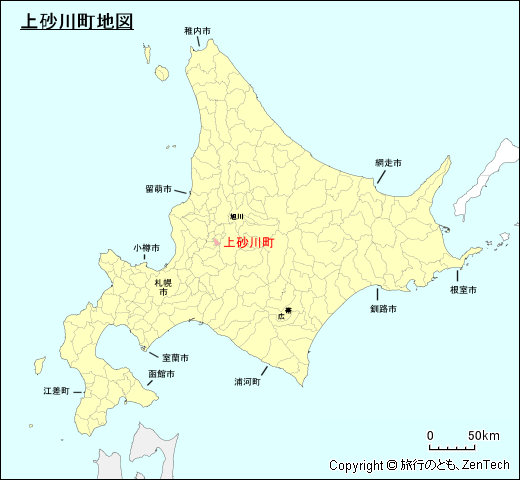 北海道上砂川町地図