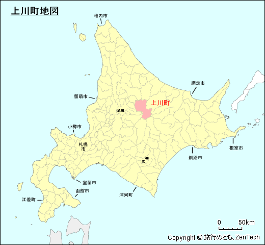 北海道上川町地図