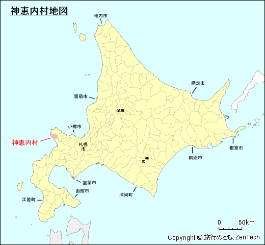 北海道神恵内村地図