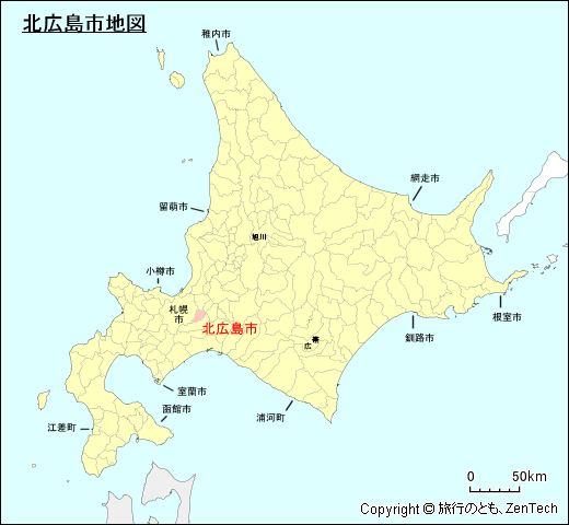 北海道北広島市地図