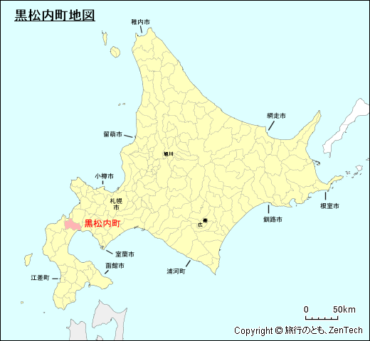 北海道黒松内町地図