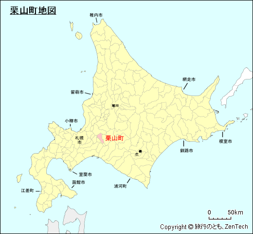 北海道栗山町地図