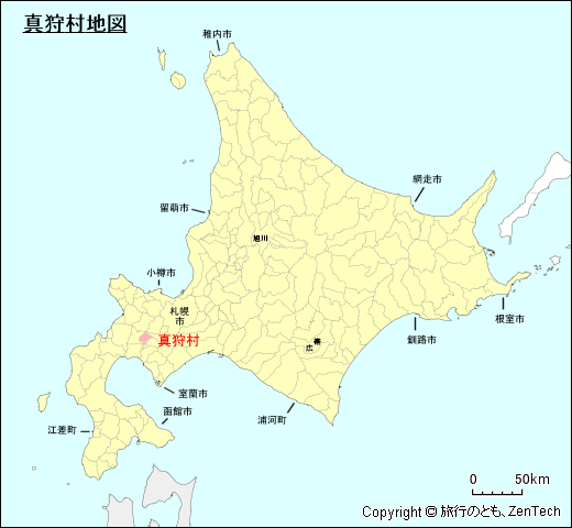 北海道真狩村地図