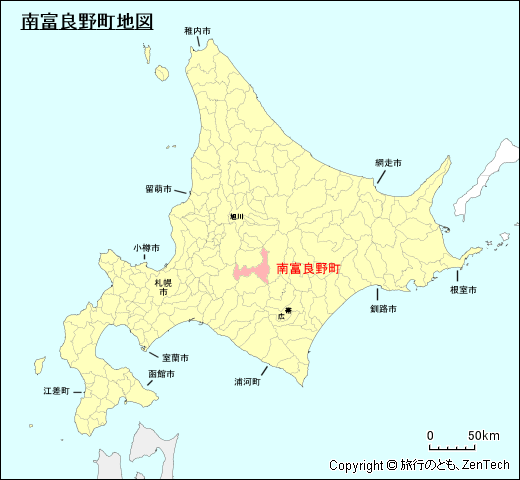北海道南富良野町地図