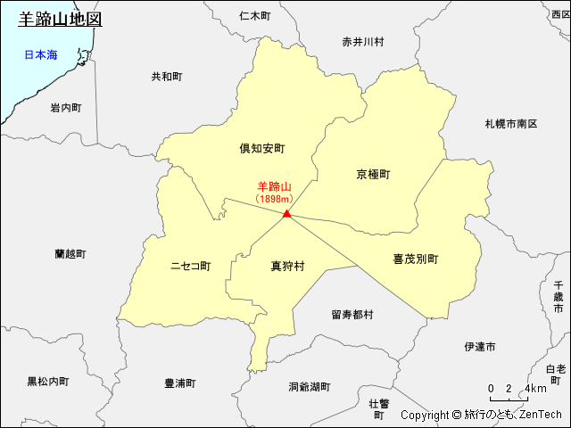 羊蹄山地図