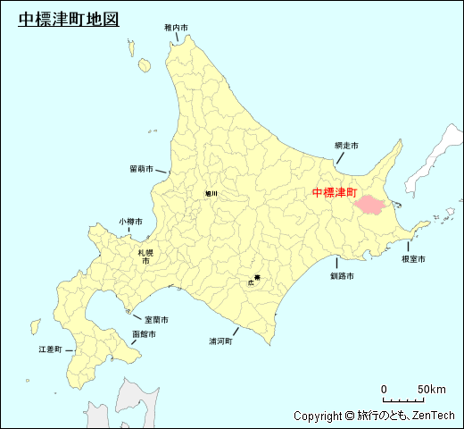 北海道中標津町地図