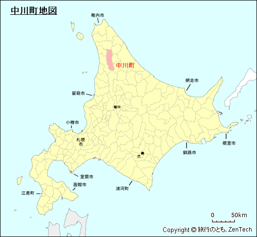 北海道中川町地図