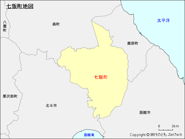 七飯町地図