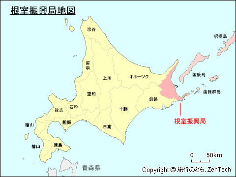 北海道根室振興局地図