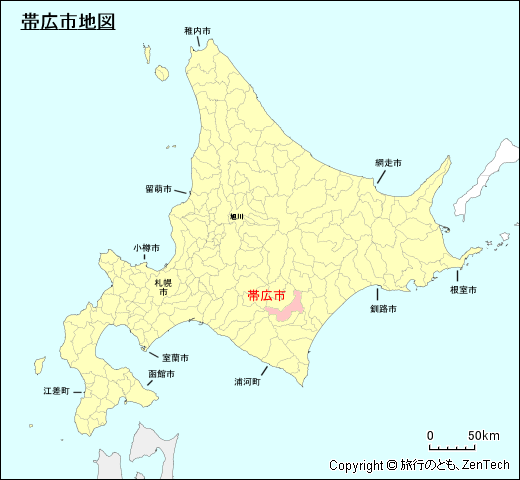 北海道帯広市地図