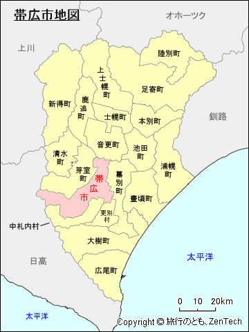 十勝総合振興局帯広市地図