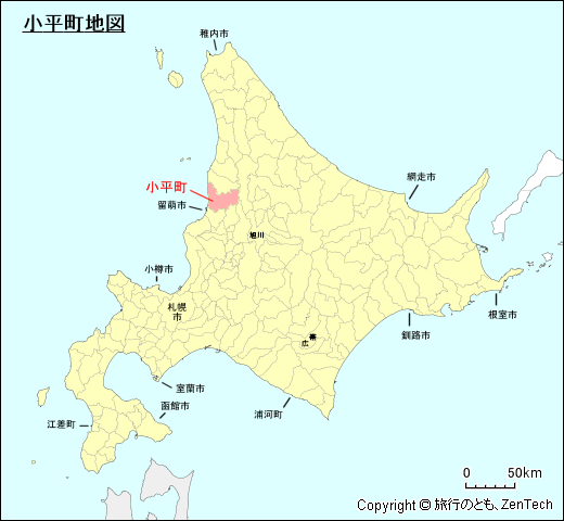 北海道小平町地図
