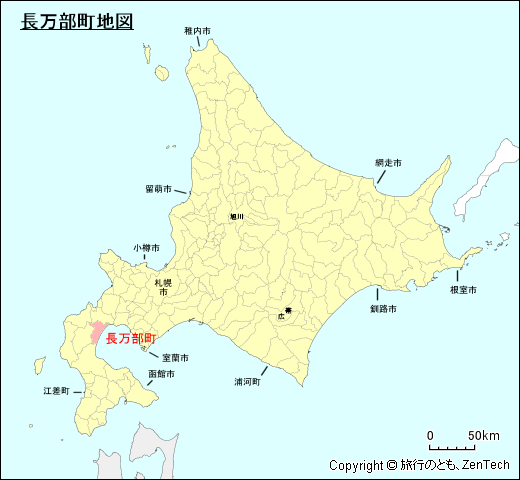 北海道長万部町地図