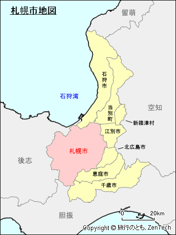 石狩振興局札幌市地図