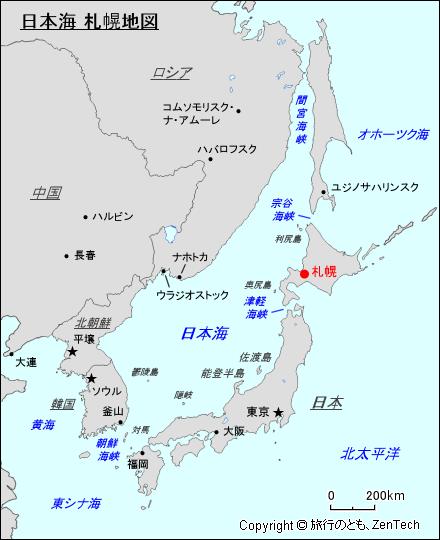 日本海 札幌地図