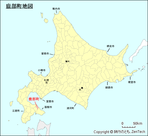 北海道鹿部町地図