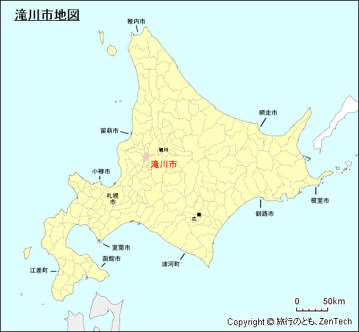 北海道滝川市地図