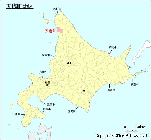 北海道天塩町地図