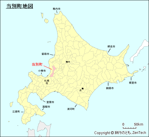 北海道当別町地図