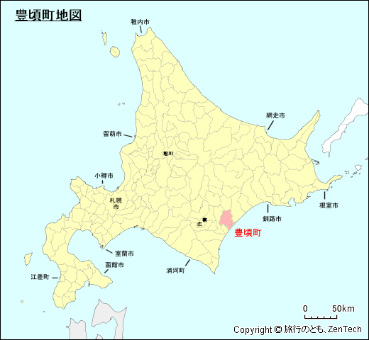 北海道豊頃町地図