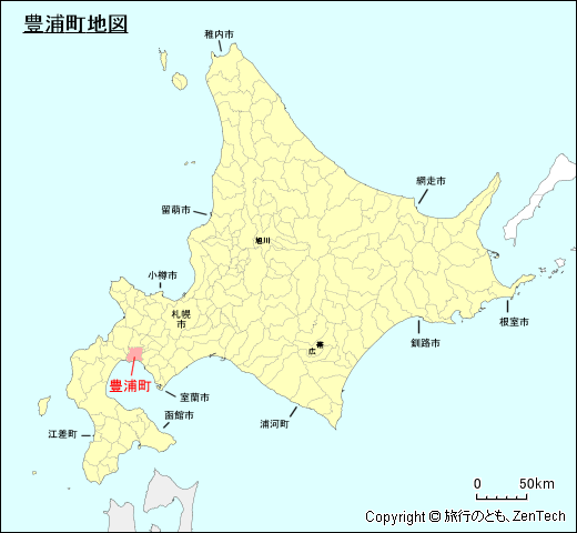 北海道豊浦町地図